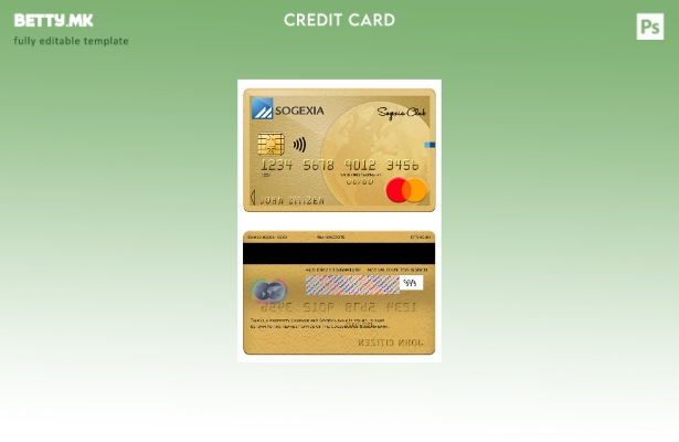 Модерен стил Шаблон за мастеркарти на банката Луксембург Sogexia